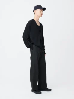 Studio Nicholson Frieze Knit In Darkest Navy -Studio Nicholson FriezeSNM 1113ICECREPECOTTONDarkestNAVY5 scaled