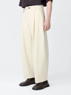 Studio Nicholson Guild Pant In Milk -Studio Nicholson GUILDPEACHEDMILK3 scaled