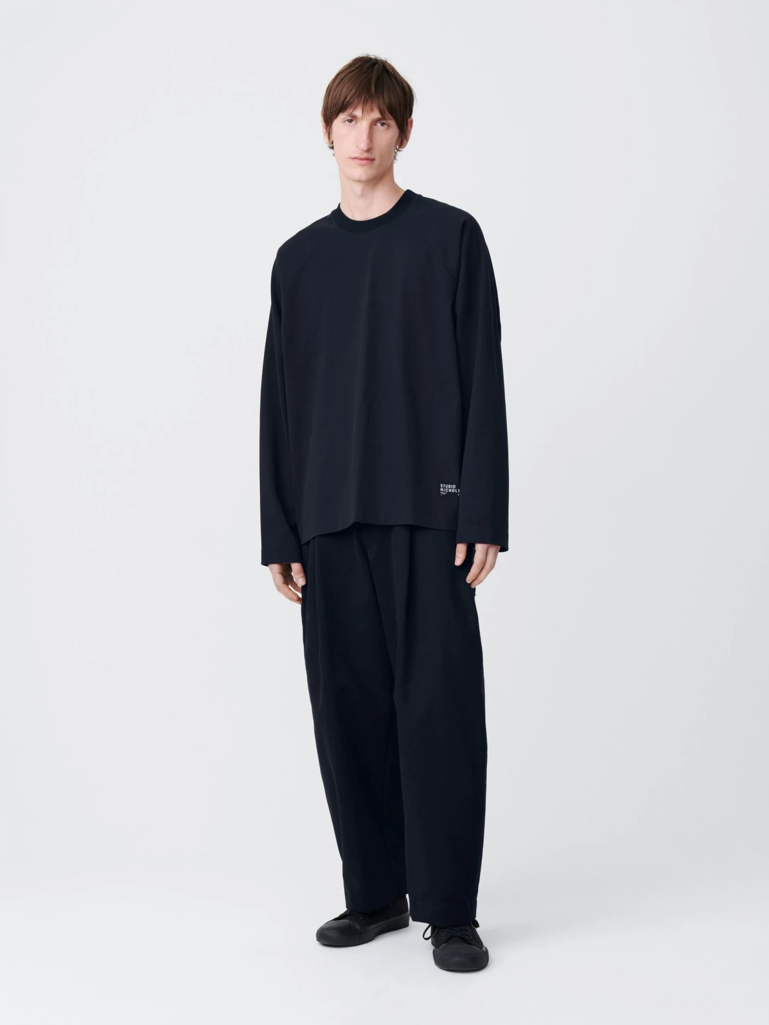 Studio Nicholson Guild Pant In Dark Navy 1 Studio Nicholson Guild Pant In Dark Navy
