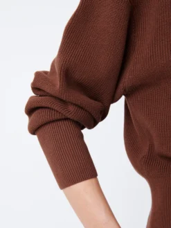 Studio Nicholson Hana Knit In Carob Brown 13 Studio Nicholson Hana Knit In Carob Brown -Studio Nicholson HANASNW 1361DRYCOTTONRIBCAROBBROWN2 scaled