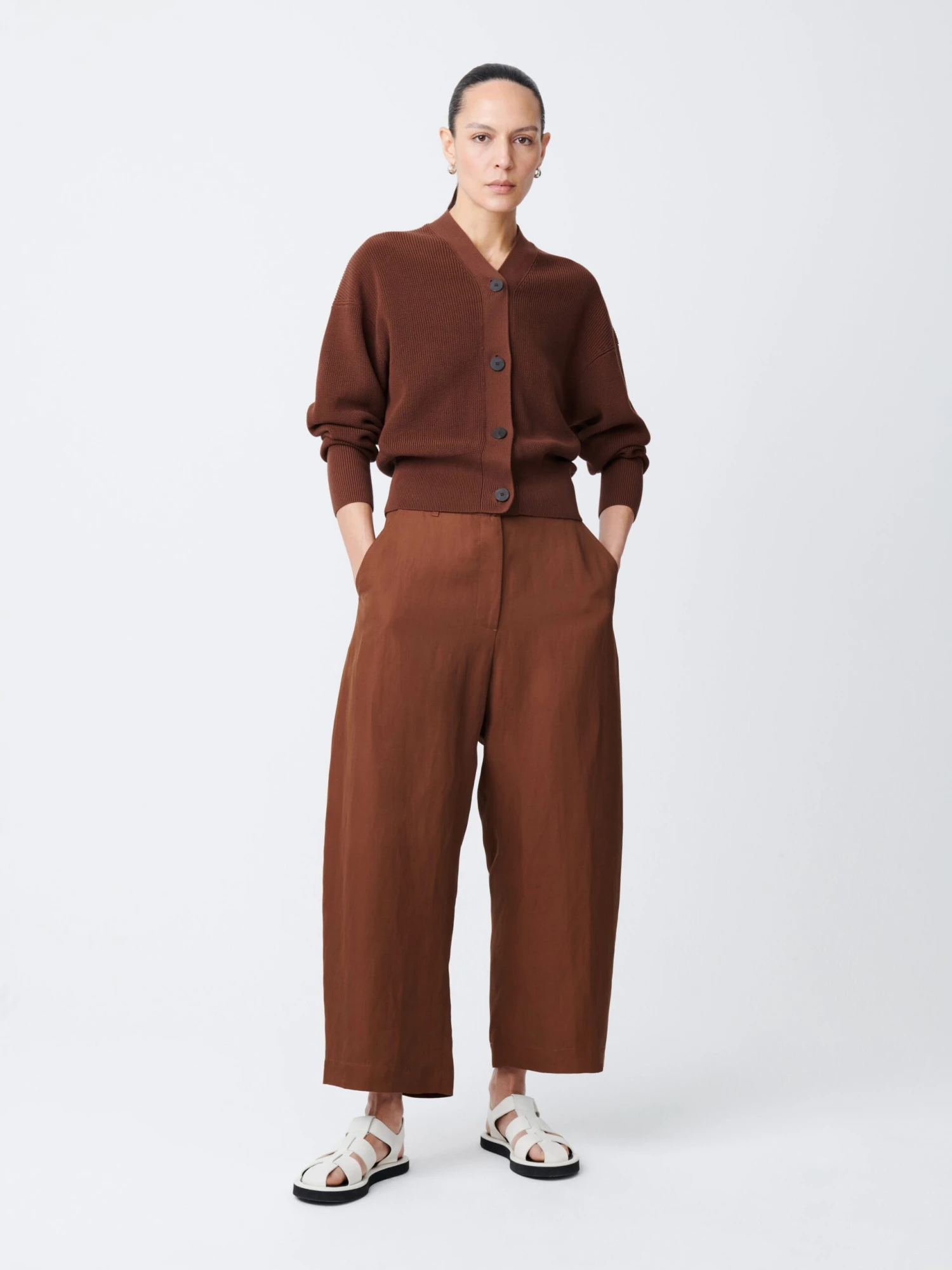 Studio Nicholson Hana Knit In Carob Brown 1 Studio Nicholson Hana Knit In Carob Brown