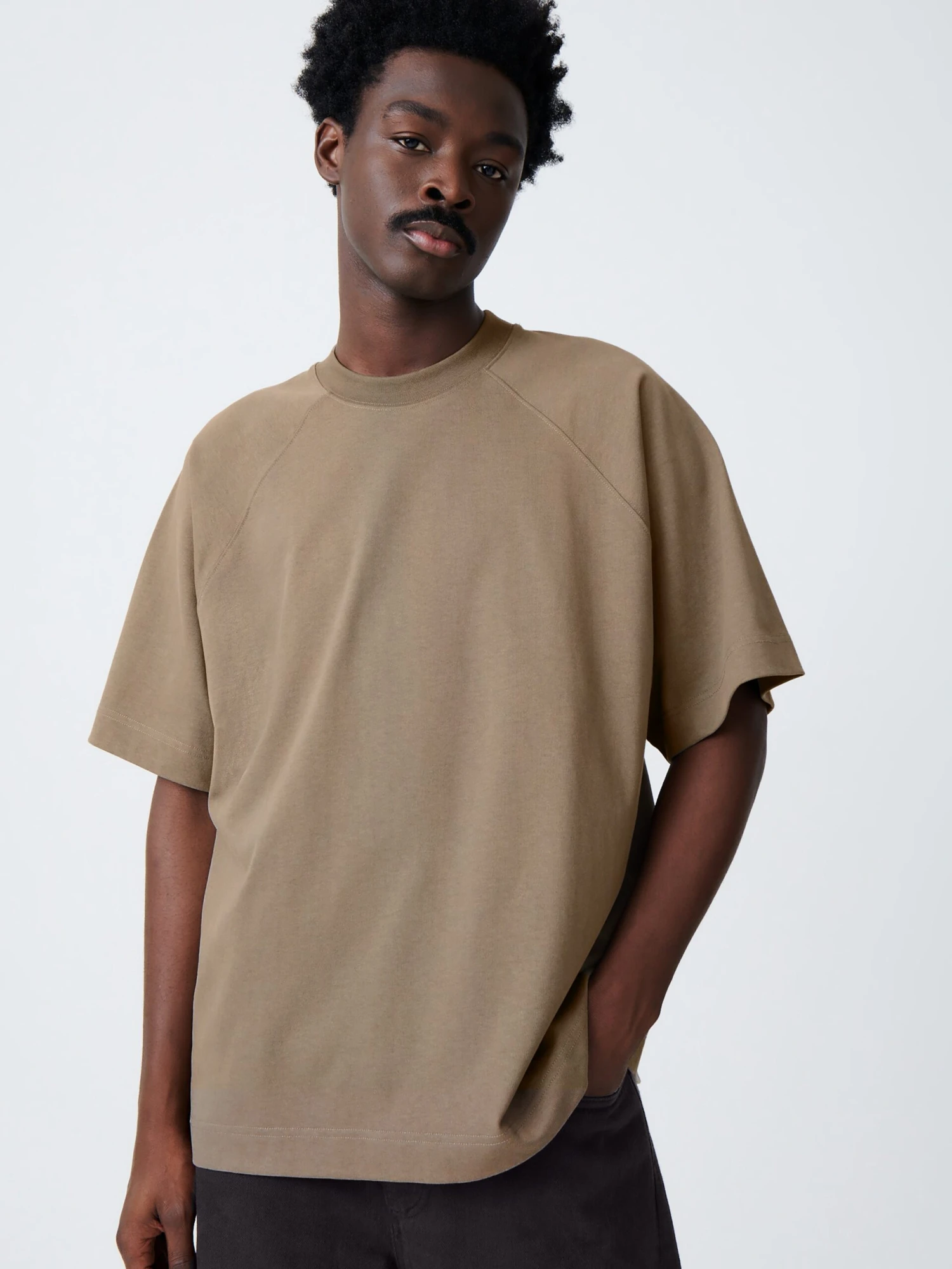 Studio Nicholson Harlow T-Shirt In Rock 1 Studio Nicholson Harlow T-Shirt In Rock