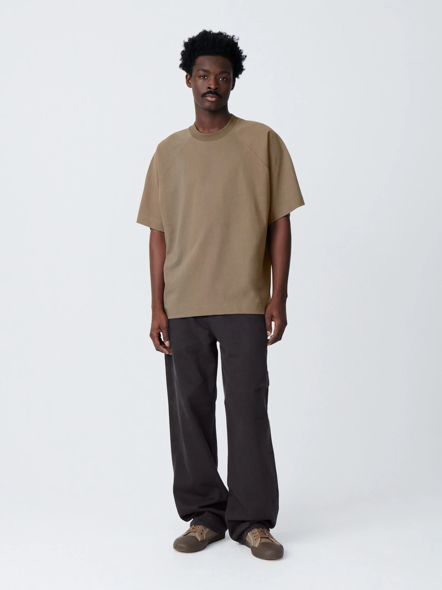 Studio Nicholson Harlow T-Shirt In Rock 2 Studio Nicholson Harlow T-Shirt In Rock - Image 2