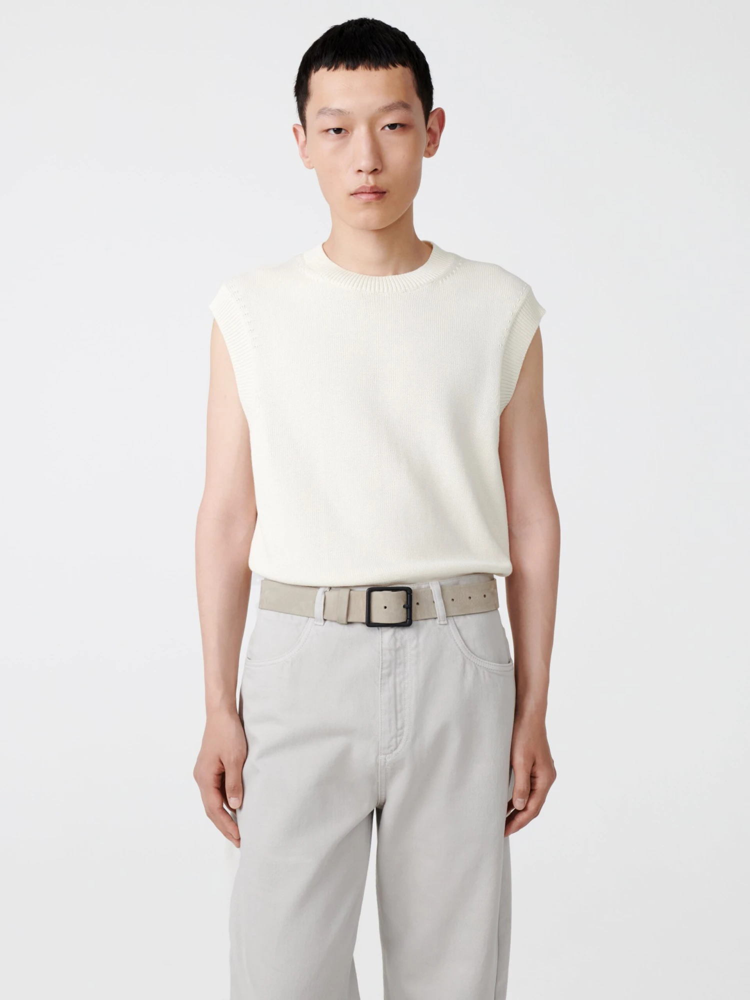 Studio Nicholson Hashi Knit In Parchment 3 Studio Nicholson Hashi Knit In Parchment - Image 3