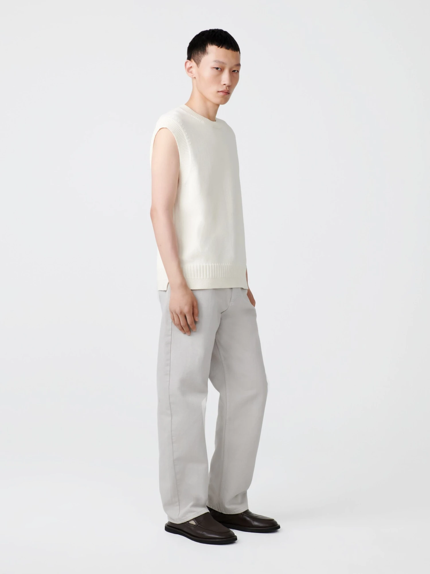 Studio Nicholson Hashi Knit In Parchment 1 Studio Nicholson Hashi Knit In Parchment