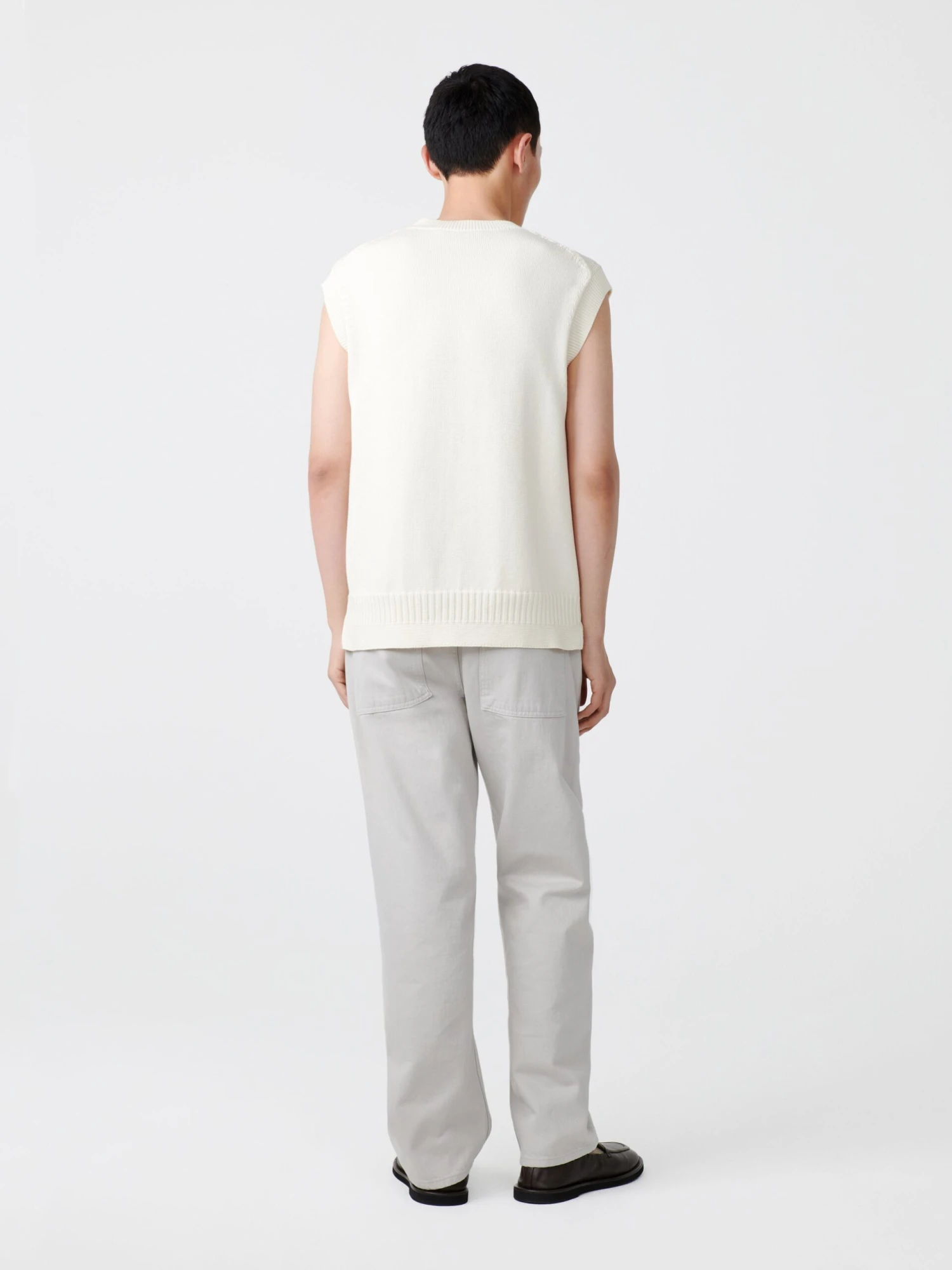 Studio Nicholson Hashi Knit In Parchment 4 Studio Nicholson Hashi Knit In Parchment - Image 4