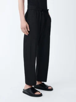 Studio Nicholson Haye Pant In Black -Studio Nicholson HAYESNM 1171JapaneseCottonPantsinBlack scaled