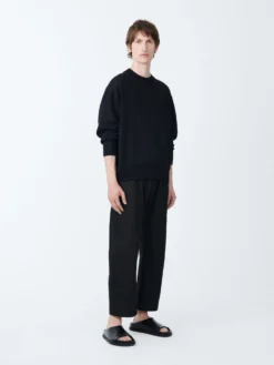 Studio Nicholson Haye Pant In Black -Studio Nicholson HAYESNM 1171JapaneseCottonPantsinBlack4 scaled