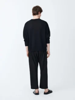Studio Nicholson Haye Pant In Black -Studio Nicholson HAYESNM 1171JapaneseCottonPantsinBlack5 scaled