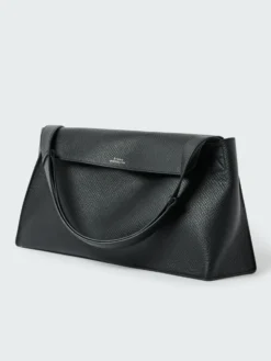 Studio Nicholson Shiboru Leather Bag In Black -Studio Nicholson HISASHISN742 PALMELLATOLEATHERBLACK 304 scaled