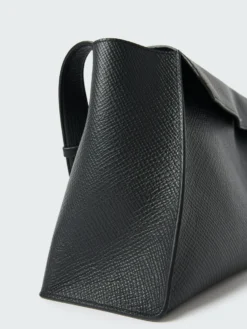 Studio Nicholson Shiboru Leather Bag In Black -Studio Nicholson HISASHISN742 PALMELLATOLEATHERBLACK 317 scaled
