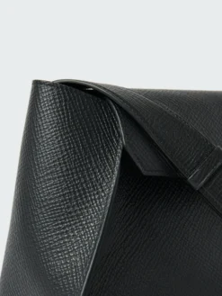 Studio Nicholson Shiboru Leather Bag In Black -Studio Nicholson HISASHISN742 PALMELLATOLEATHERBLACK 345 scaled