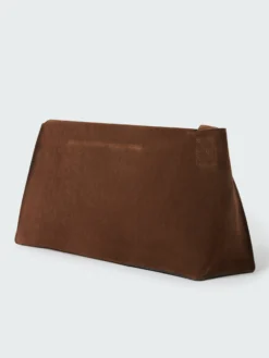 Studio Nicholson Shiboru Suede Bag In Cocoa -Studio Nicholson HISASHISN742 VESUVIOSUEDECHOCOLATE 210 scaled