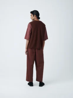 Studio Nicholson Hoku Knit Vest In Chestnut -Studio Nicholson HOKUKNITVESTCHESTNUT2 scaled