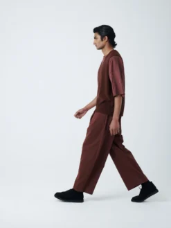 Studio Nicholson Hoku Knit Vest In Chestnut -Studio Nicholson HOKUKNITVESTCHESTNUT3 scaled