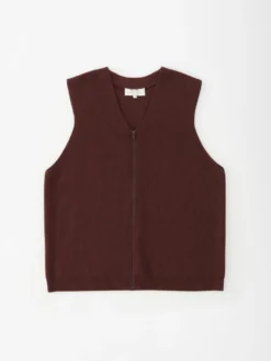 Studio Nicholson Hoku Knit Vest In Chestnut -Studio Nicholson HOKUSNM 965 58698 FS scaled
