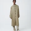 Studio Nicholson Holin Coated Cotton Coat In Birch