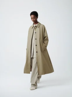 Studio Nicholson Holin Coated Cotton Coat In Birch -Studio Nicholson HOLINCOATBIRCH4 scaled