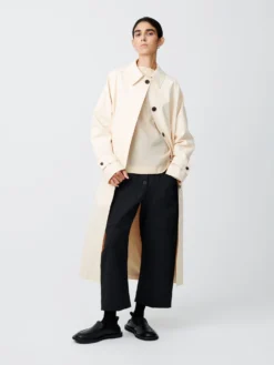 Studio Nicholson Holin Coated Cotton Coat In Linen