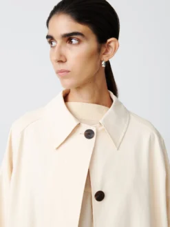 Studio Nicholson Holin Coated Cotton Coat In Linen -Studio Nicholson HOLINCOATLINEN5 scaled