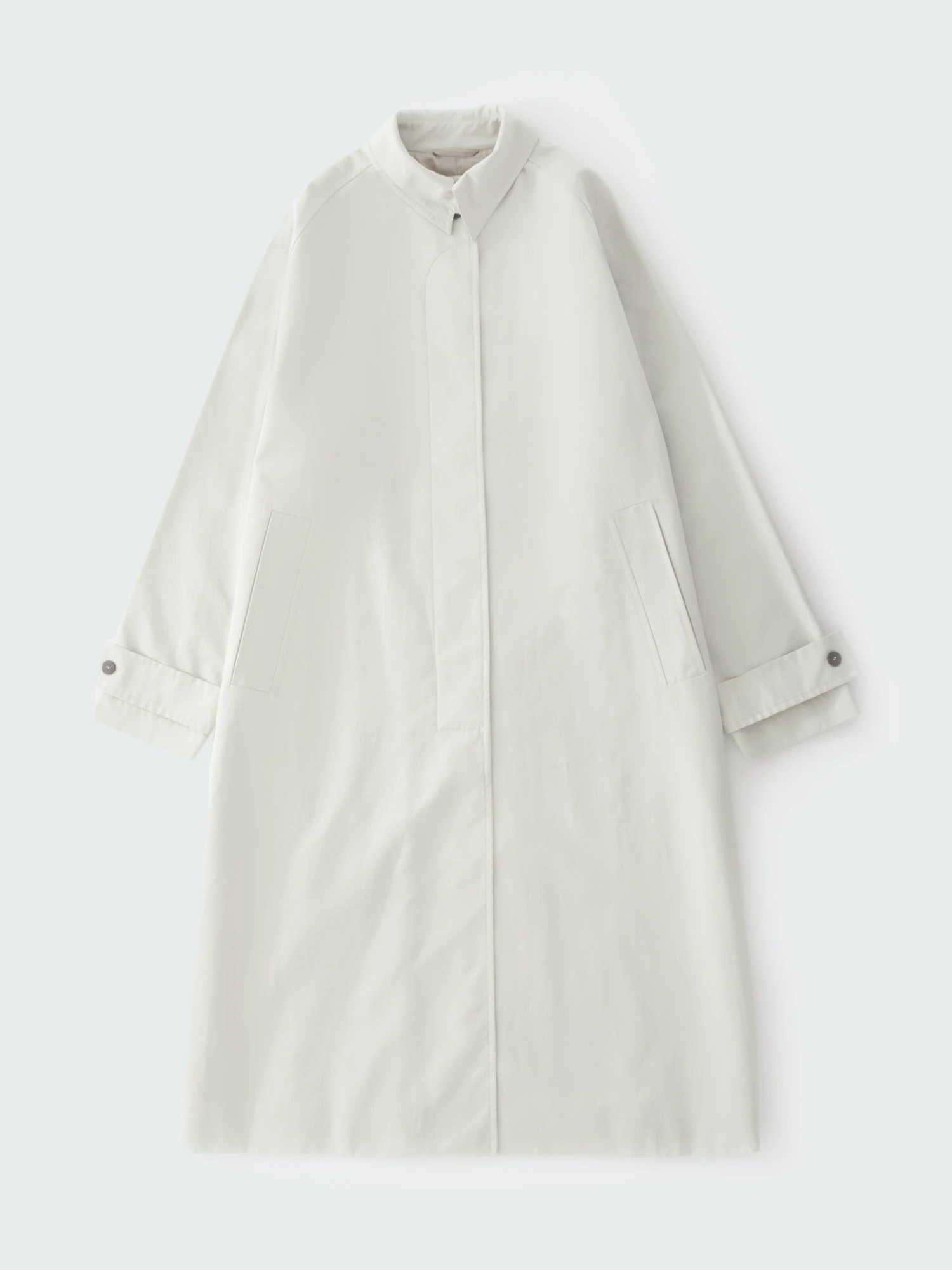Studio Nicholson Holin Coated Cotton Coat In Dove 7 Studio Nicholson Holin Coated Cotton Coat In Dove - Image 7