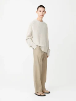 Studio Nicholson Highway Pant In Plaster -Studio Nicholson Highway SNM1139DryCottonPantsPlaster1 scaled