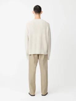 Studio Nicholson Highway Pant In Plaster -Studio Nicholson Highway SNM1139DryCottonPantsPlaster2 scaled