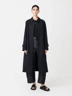 Studio Nicholson Holin Coat In Dark Navy