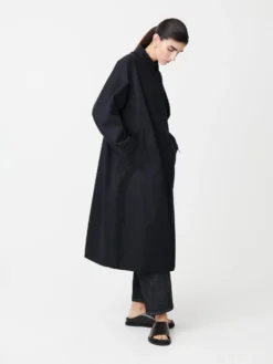 Studio Nicholson Holin Coat In Dark Navy -Studio Nicholson HolinDarkNavy2 scaled