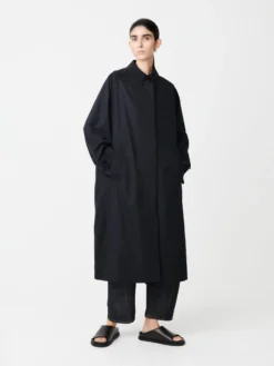 Studio Nicholson Holin Coat In Dark Navy -Studio Nicholson HolinDarkNavy4 scaled