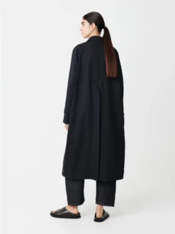 Studio Nicholson Holin Coat In Dark Navy -Studio Nicholson HolinDarkNavy5 scaled