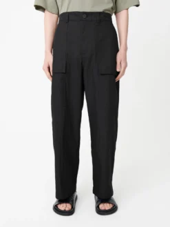 Studio Nicholson Howse Pant In Black 9 Studio Nicholson Howse Pant In Black -Studio Nicholson HowseSNM 1141SportyCottonPantsBlack scaled
