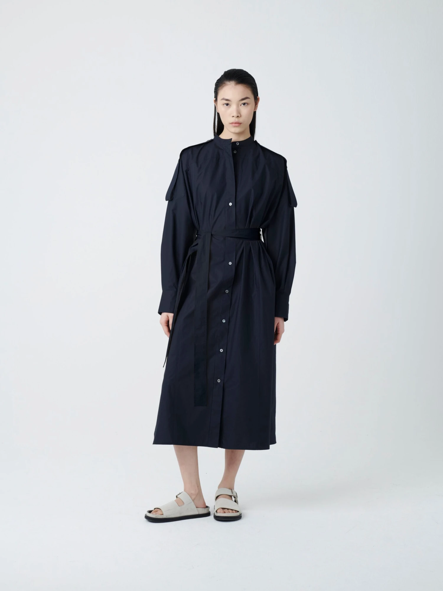 Studio Nicholson Itarsi Dress In Darkest Navy 1 Studio Nicholson Itarsi Dress In Darkest Navy