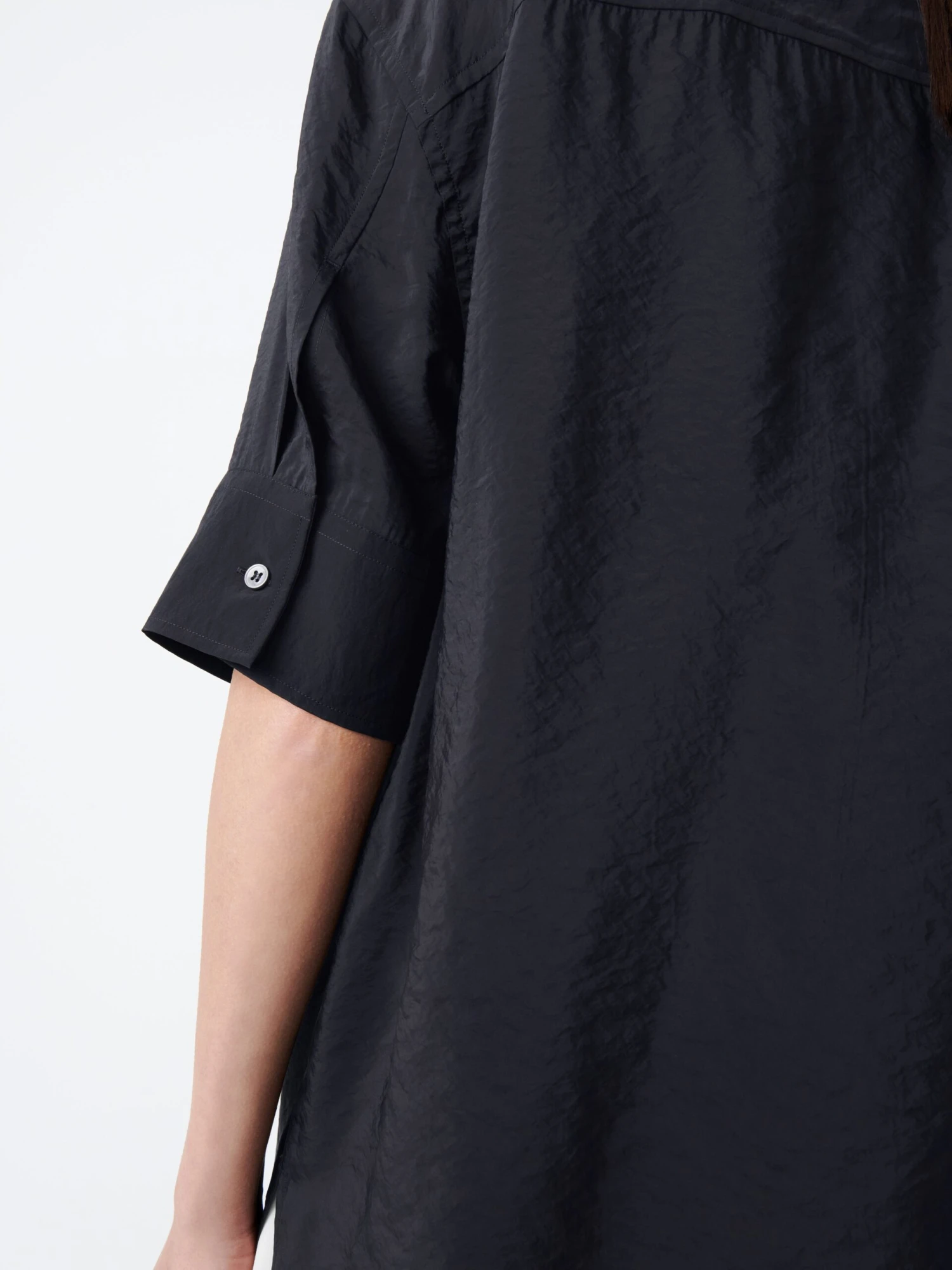 Studio Nicholson Jonzen Shirt In Darkest Navy 6 Studio Nicholson Jonzen Shirt In Darkest Navy - Image 6