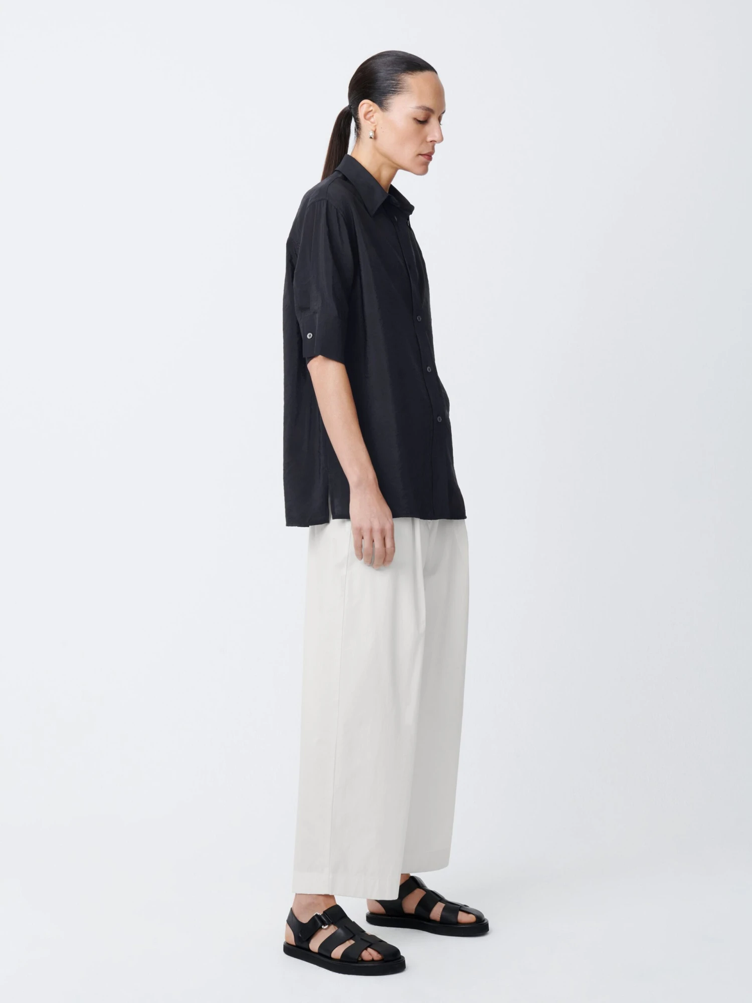 Studio Nicholson Jonzen Shirt In Darkest Navy 4 Studio Nicholson Jonzen Shirt In Darkest Navy - Image 4