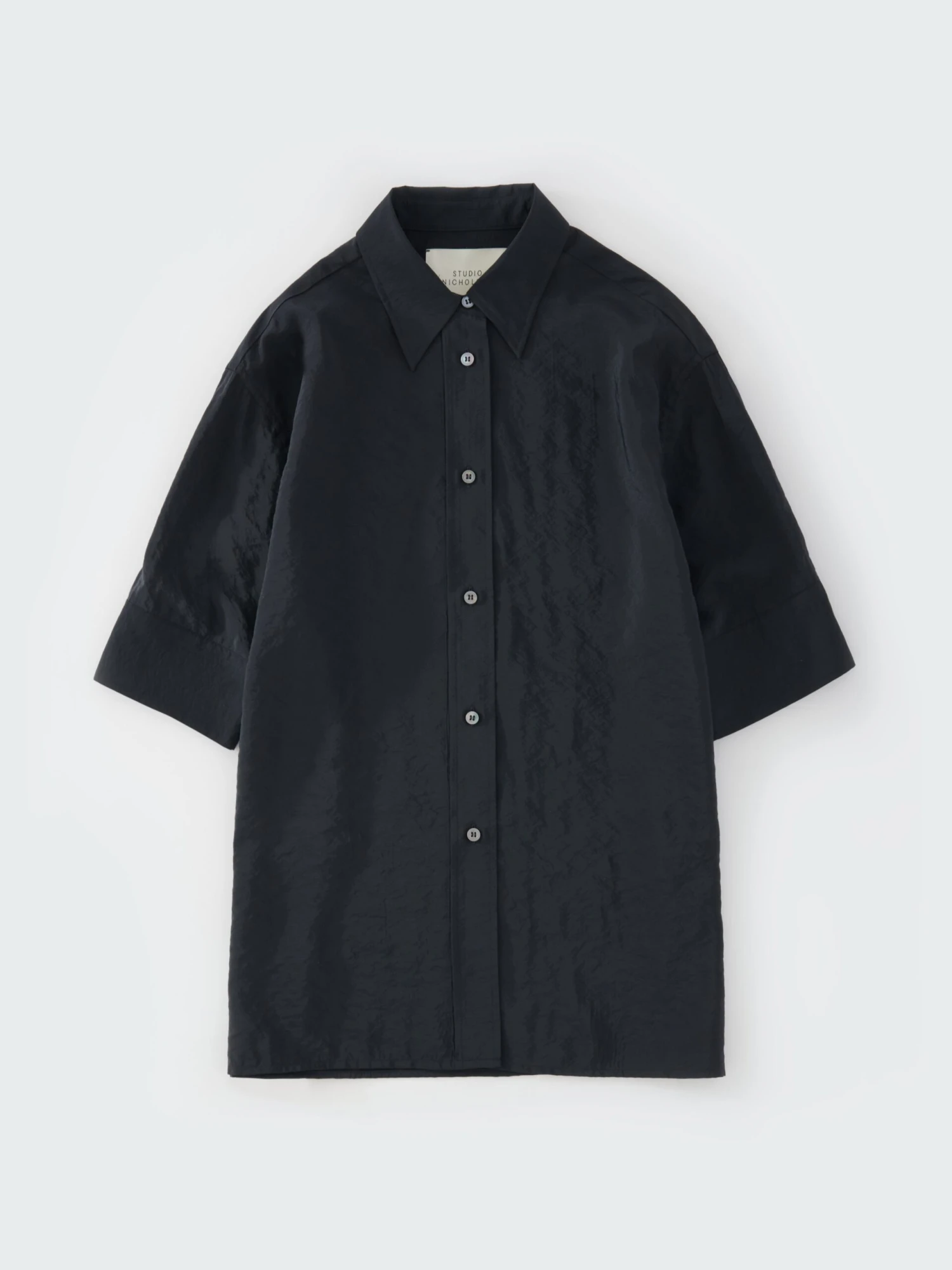 Studio Nicholson Jonzen Shirt In Darkest Navy 7 Studio Nicholson Jonzen Shirt In Darkest Navy - Image 7