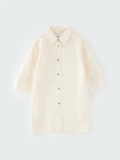 Studio Nicholson Jonzen Shirt In Parchment -Studio Nicholson JONZENSNW 1400TEXTUREDVISCOSEPARCHMENT 0155 FS scaled