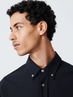 Studio Nicholson Jude Tropical Wool Shirt In Darkest Navy -Studio Nicholson JUDESHIRTTROPWOOLDNAVY4 scaled