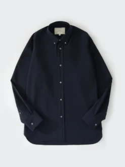 Studio Nicholson Jude Tropical Wool Shirt In Darkest Navy -Studio Nicholson JUDESNM 884DARKESTNAVY 028 FS scaled