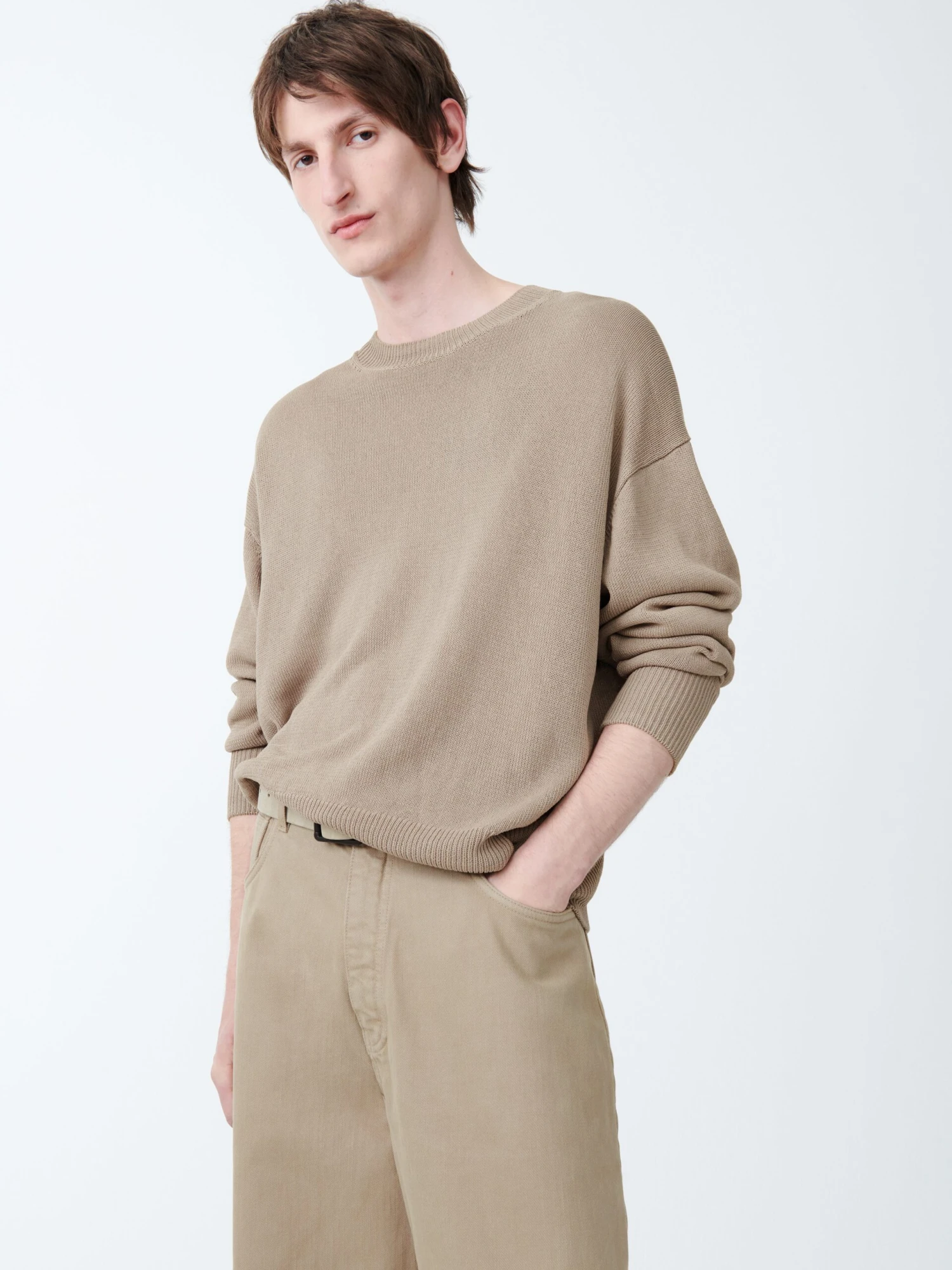 Studio Nicholson Kami Knit In Fawn 4 Studio Nicholson Kami Knit In Fawn - Image 4