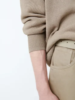 Studio Nicholson Kami Knit In Fawn 13 Studio Nicholson Kami Knit In Fawn -Studio Nicholson KAMISNM 1195PaperYarnKnitwearinFawn6 scaled