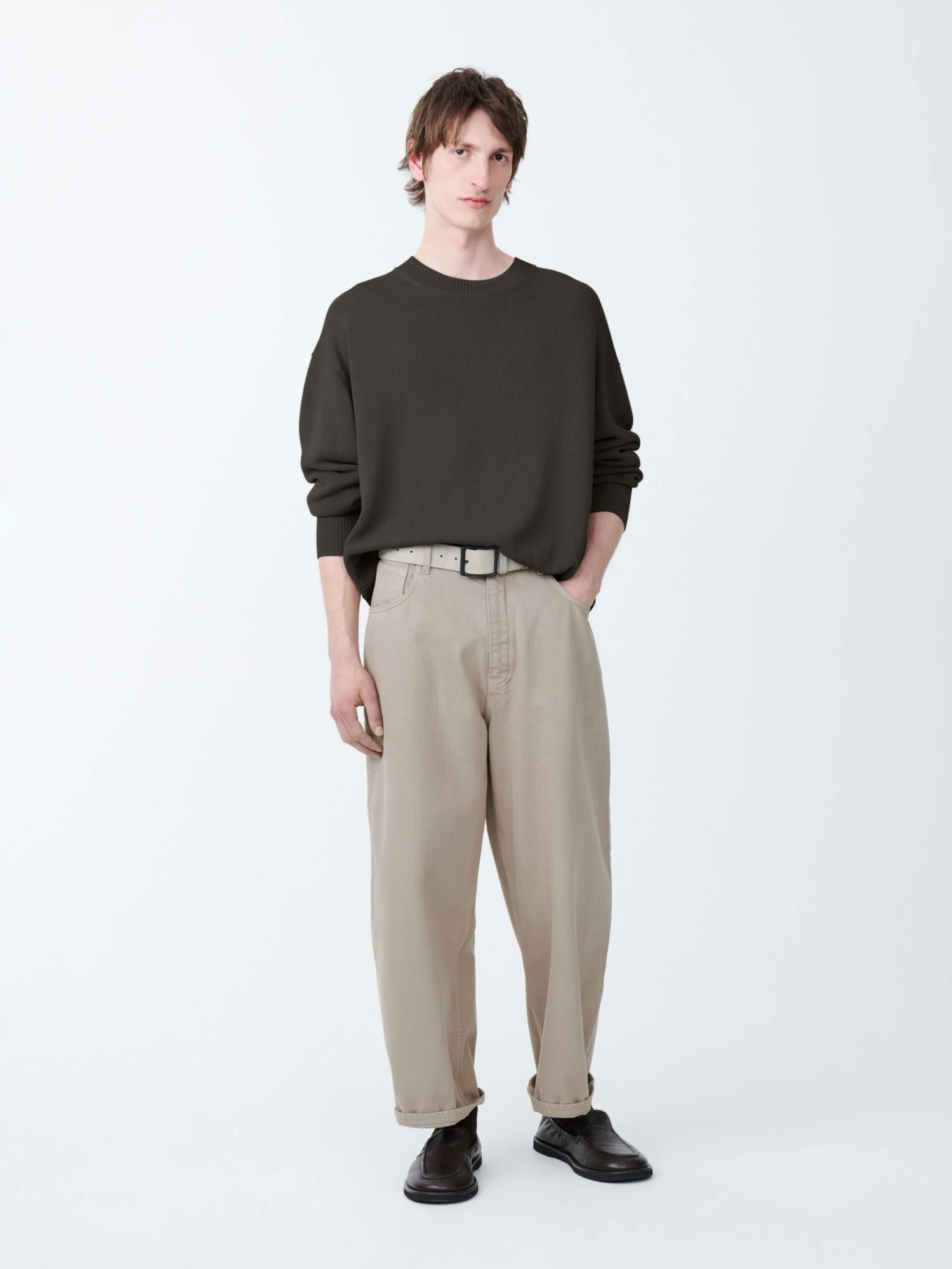 Studio Nicholson Kami Knit In Smoke 1 Studio Nicholson Kami Knit In Smoke