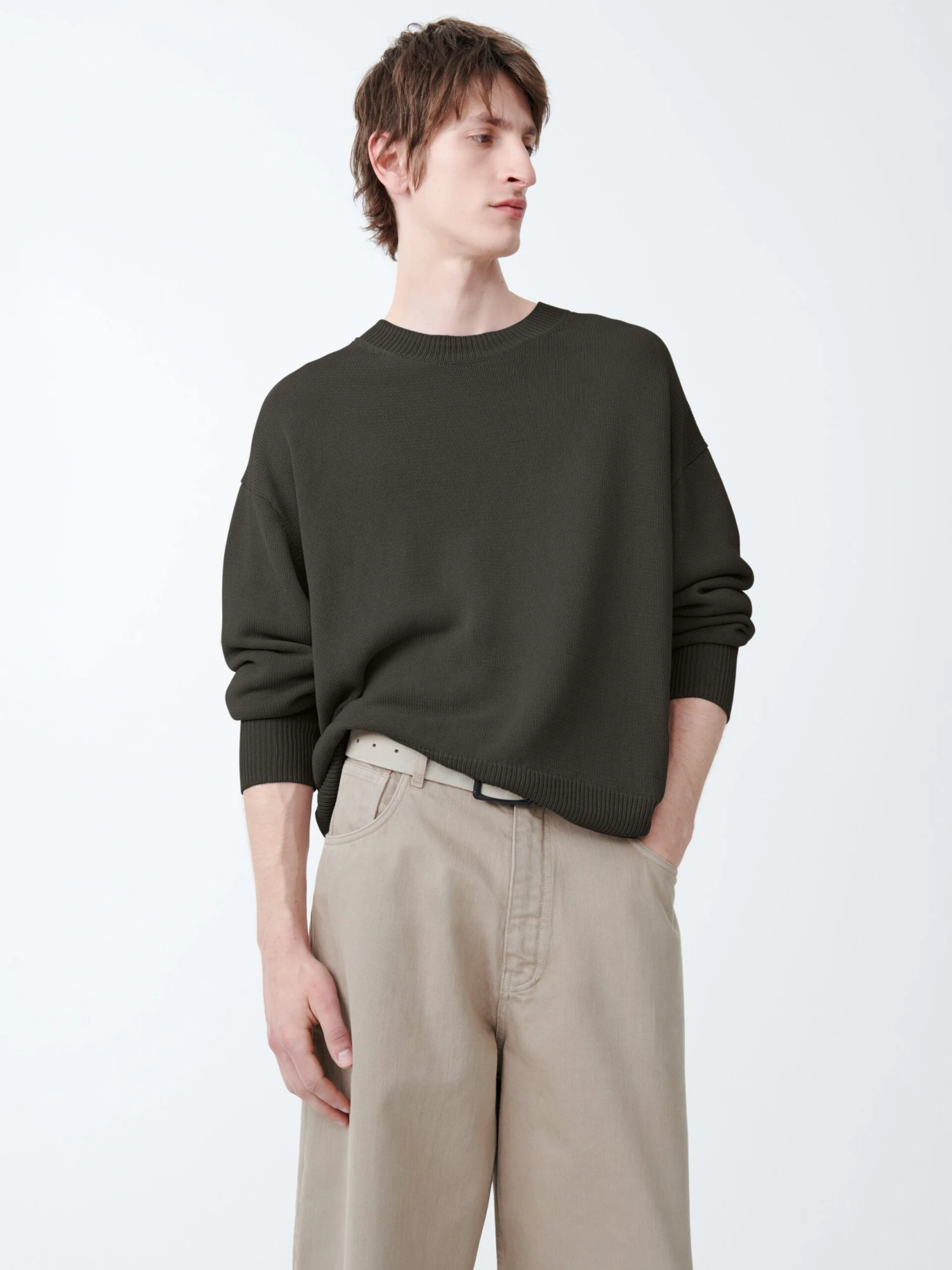 Studio Nicholson Kami Knit In Smoke 5 Studio Nicholson Kami Knit In Smoke - Image 5