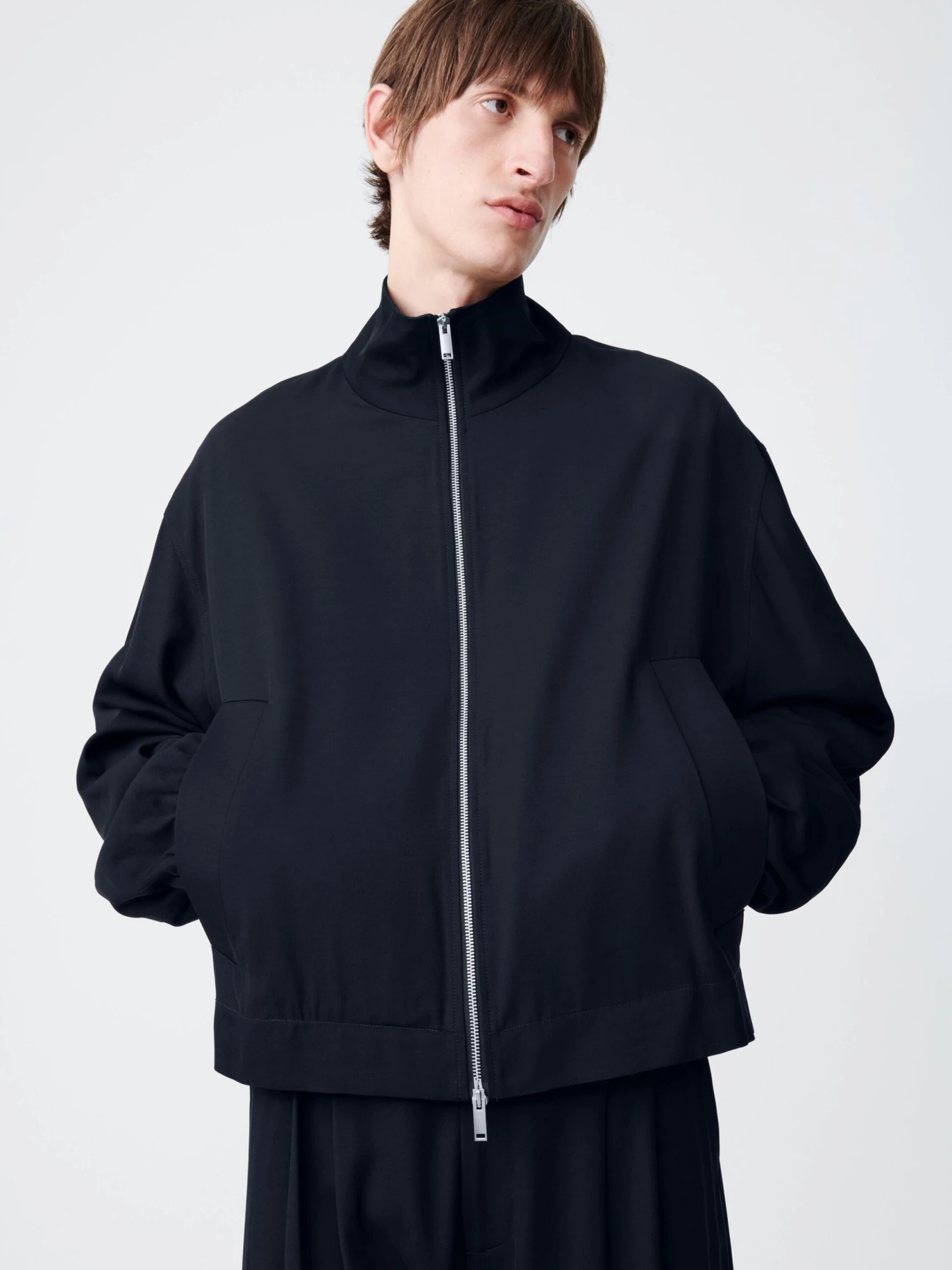 Studio Nicholson Kita Jacket In Darkest Navy 1 Studio Nicholson Kita Jacket In Darkest Navy