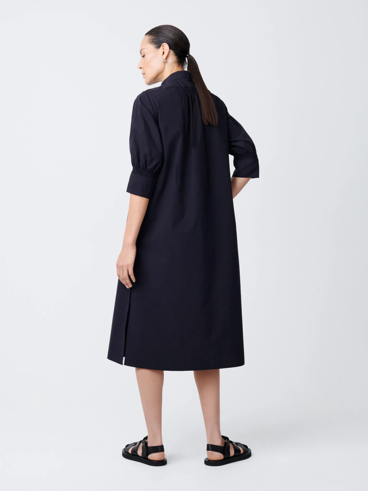 Studio Nicholson Knoll Dress In Darkest Navy 4 Studio Nicholson Knoll Dress In Darkest Navy - Image 4