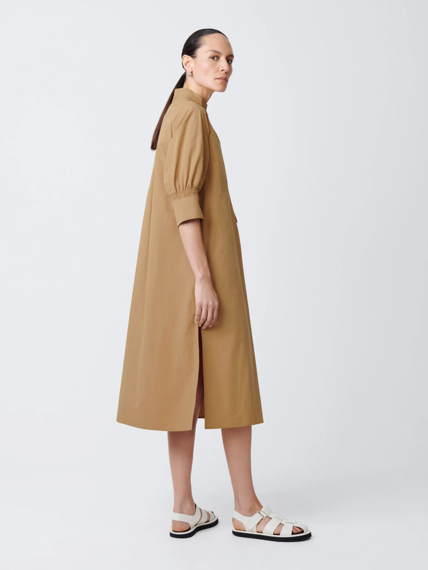 Studio Nicholson Knoll Dress In Sand 3 Studio Nicholson Knoll Dress In Sand - Image 3