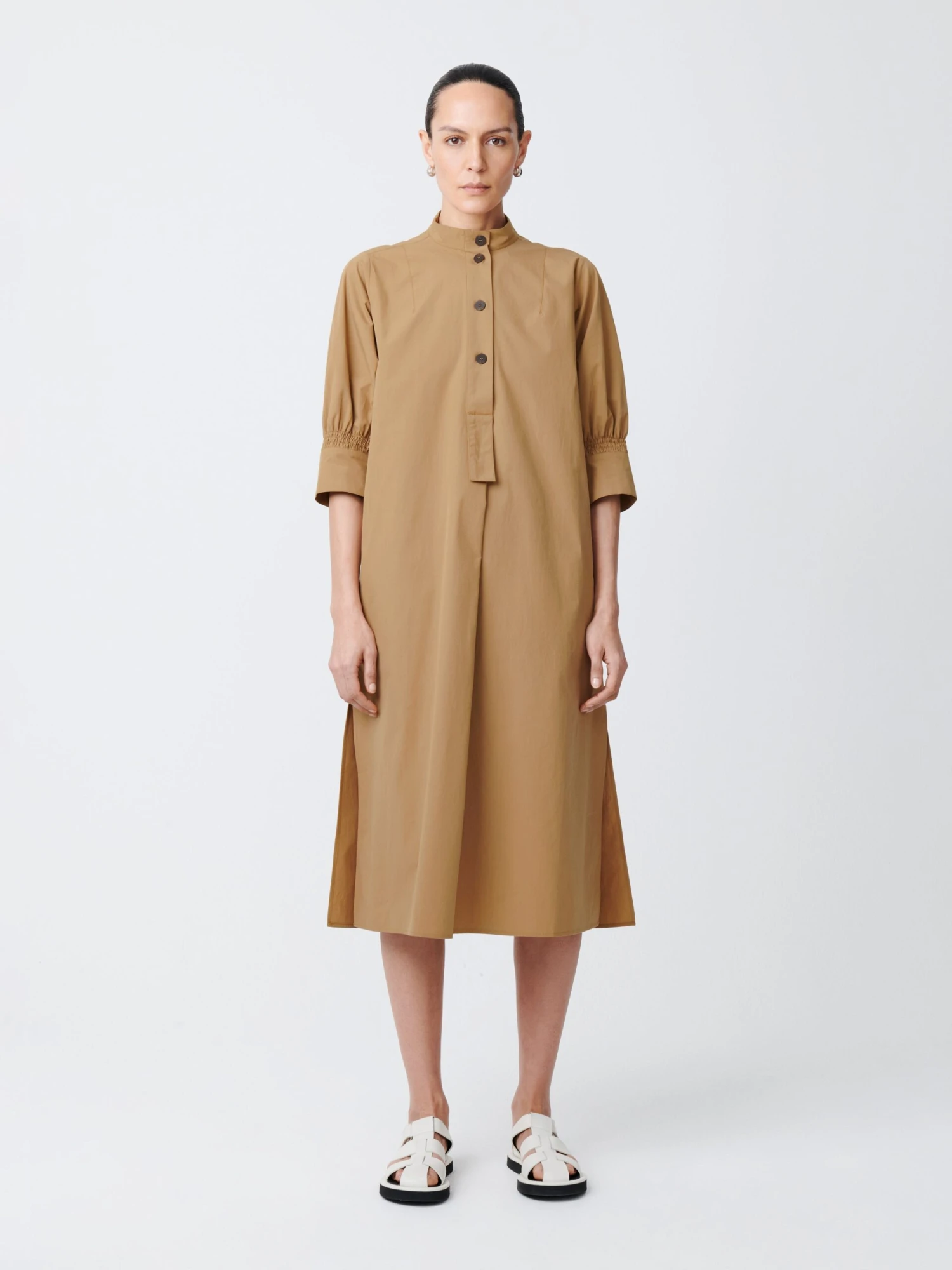 Studio Nicholson Knoll Dress In Sand 1 Studio Nicholson Knoll Dress In Sand