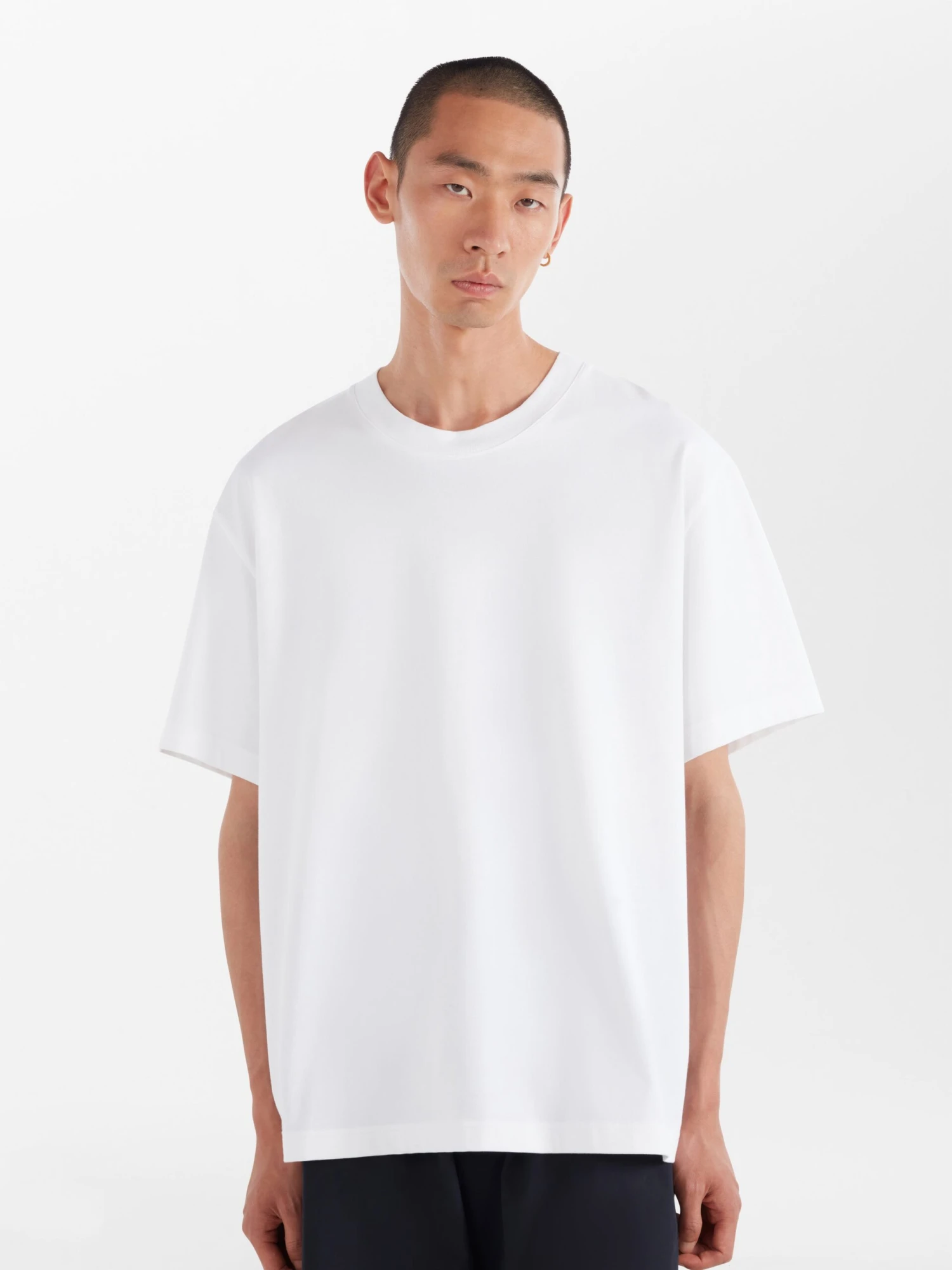 Studio Nicholson Lay T-Shirt In Optic White 1 Studio Nicholson Lay T-Shirt In Optic White