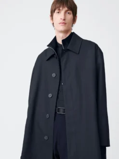 Studio Nicholson Ledro Coat In Darkest Navy -Studio Nicholson LEDROSNM 1104DARKESTNAVY6 scaled