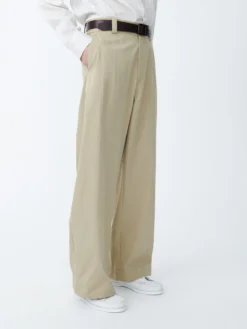 Studio Nicholson Levy Sporty Cotton Pant In Sand -Studio Nicholson LEVYSPORTYPANTINSAND4 scaled
